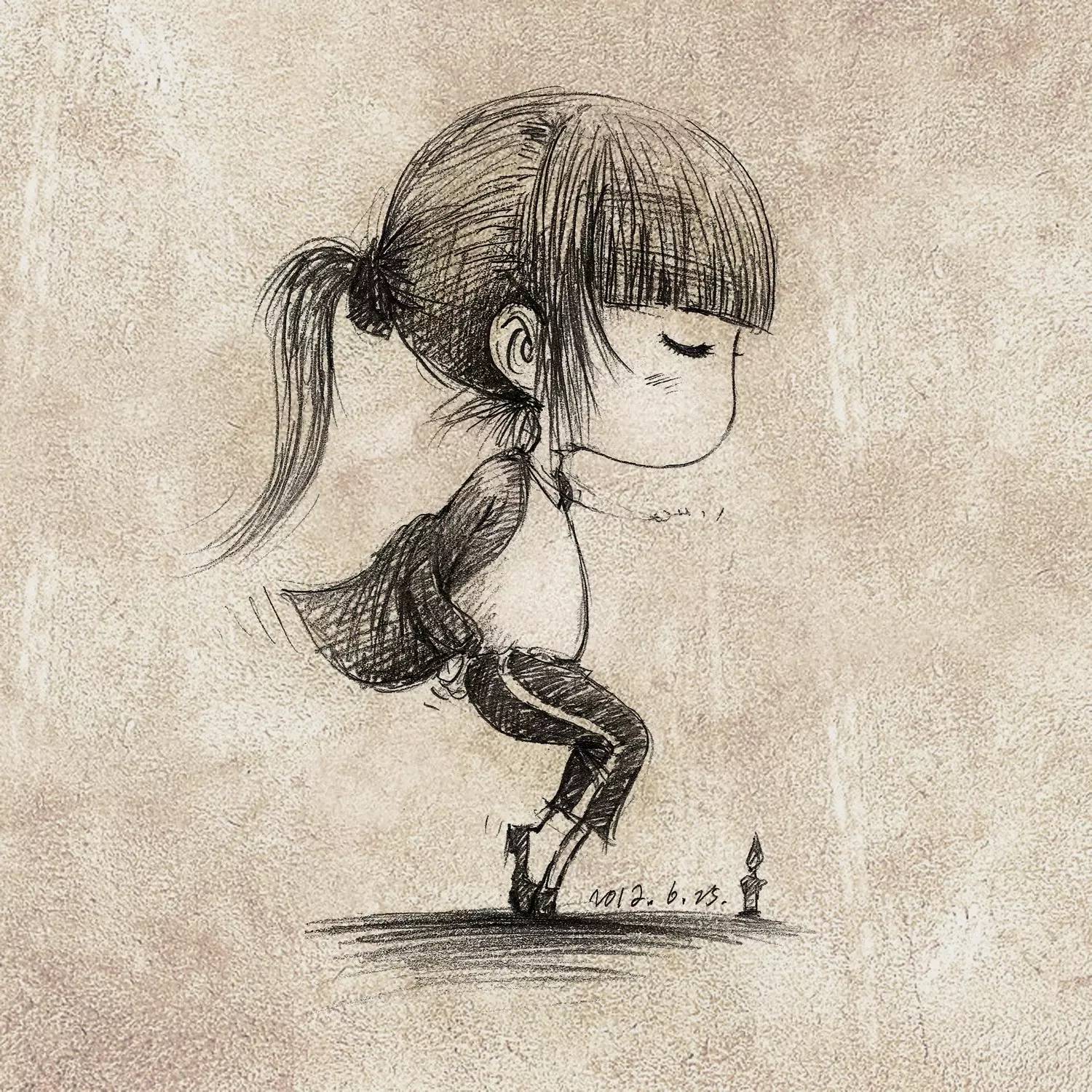 天空下的小雏菊绘画水彩,天空下的绘画作品