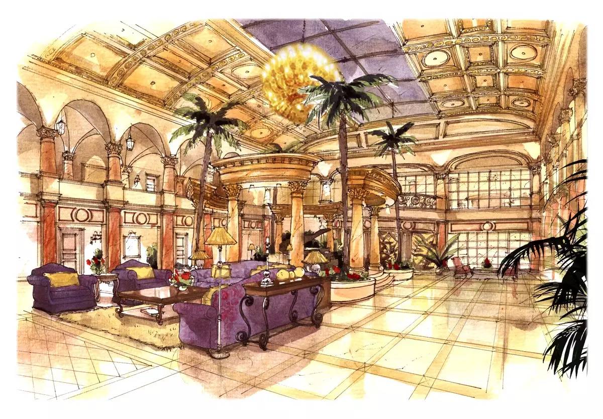 天空下的小雏菊绘画水彩,天空下的绘画作品