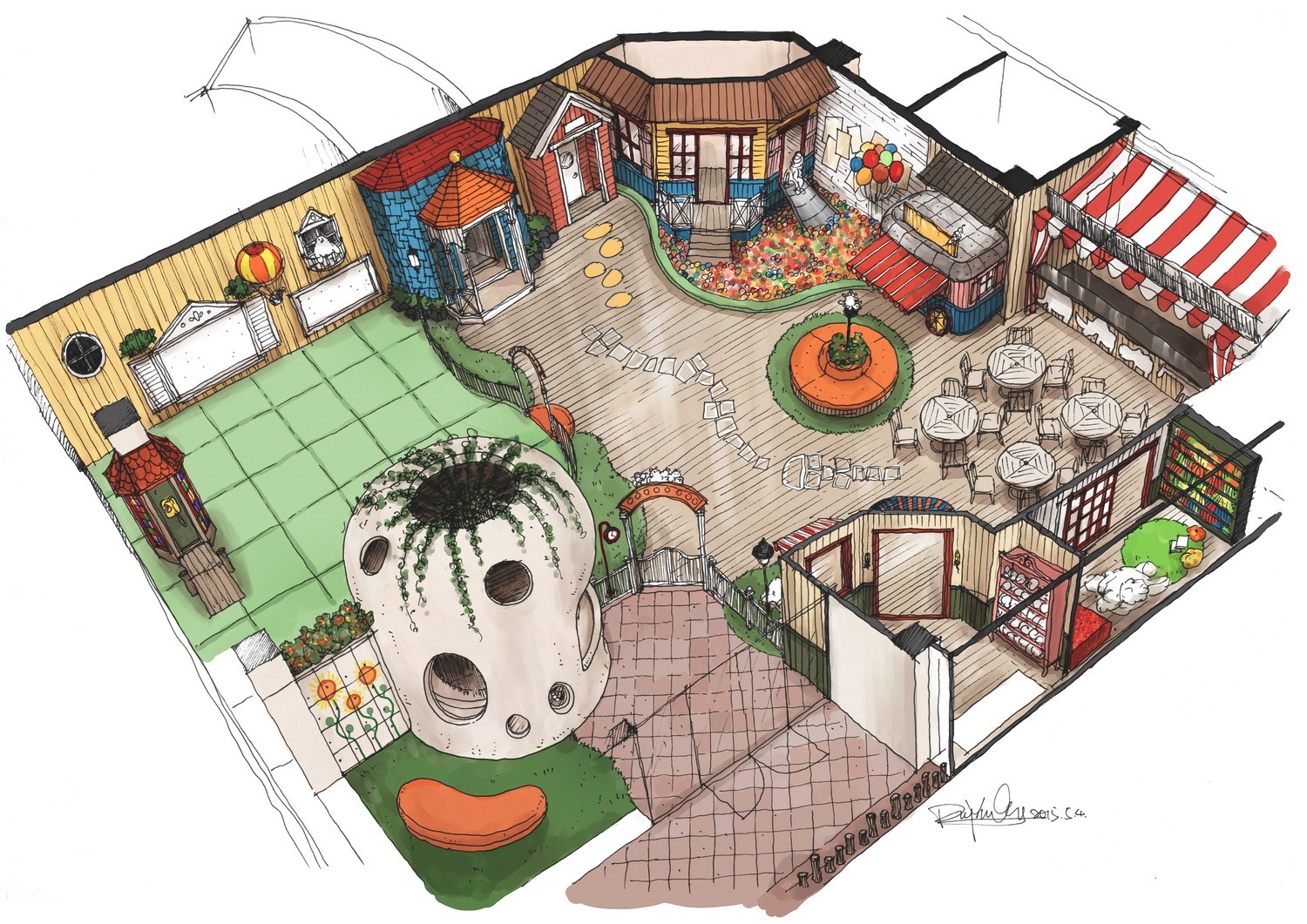 天空下的小雏菊绘画水彩,天空下的绘画作品