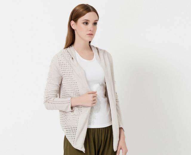 蝴蝶结发泡印花连帽开衫,蝴蝶结宽松开衫毛衣大码