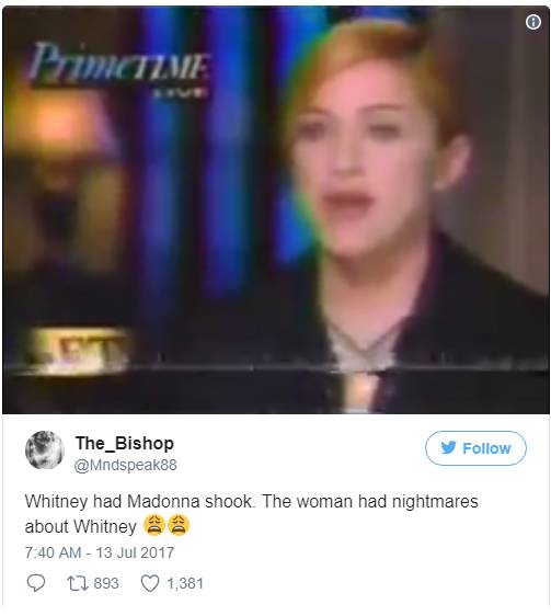 老牌Diva的抓马：Madonna信件曝光，称WhitneyHouston“平庸到可怕”