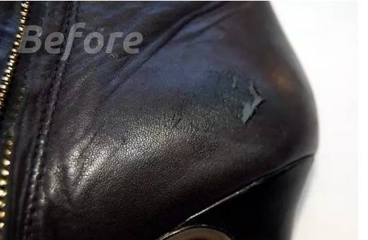 皮鞋擦破一大片怎么办,皮鞋刮破一点皮