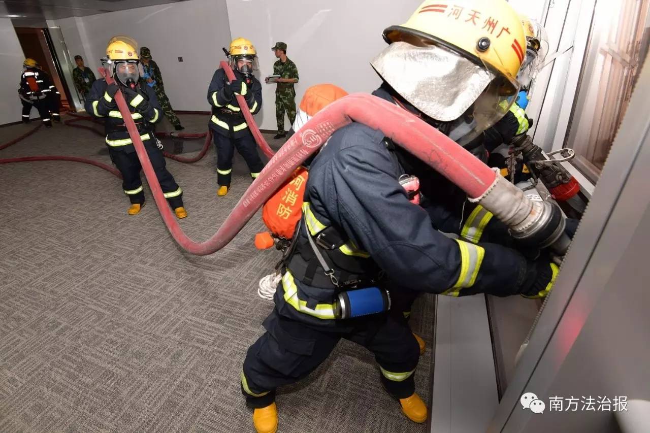 广东大型城市防火灭火救援演练,防火演练拍摄