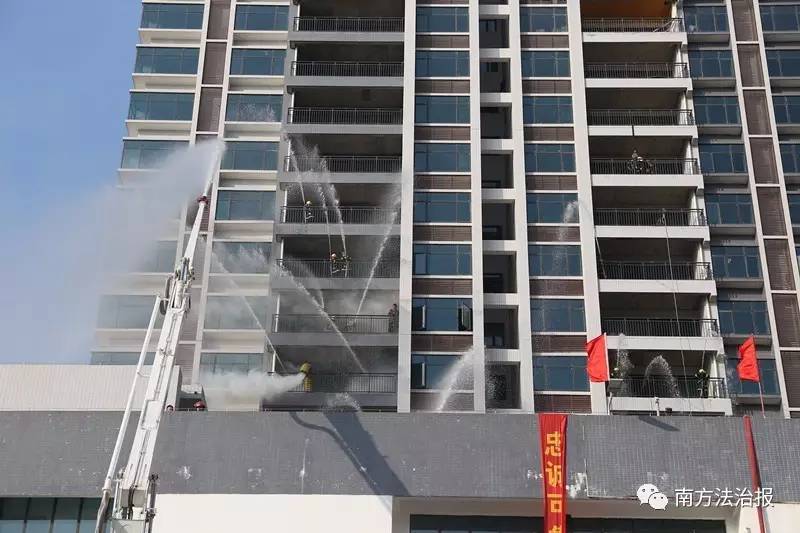 广东大型城市防火灭火救援演练,防火演练拍摄