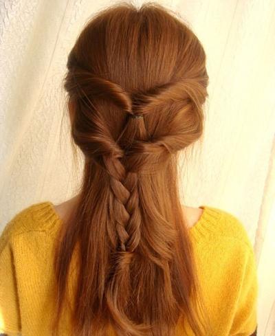 披肩发发型扎法教程,披肩发发型简单扎法视频教程
