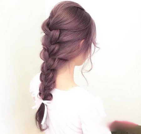 适合编头发的简单编发,自己编刘海辫子发型教程