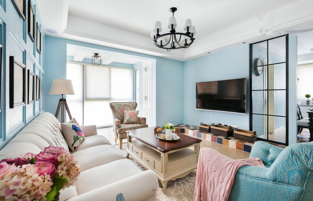 128平米美式风全是设计细节,美式风格小户型三室两厅