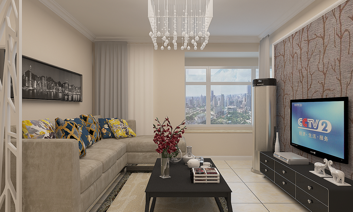 凤凰城装修效果图118平,众美凤凰城一期圆弧形阳台