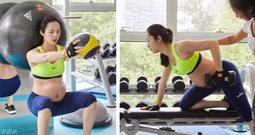 外国孕妇挺大肚举杠铃,杠铃深蹲孕妇视频