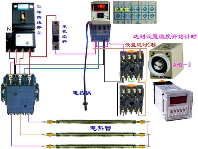 断路器线圈与电表接线图,三相四线制电表和断路器接线图