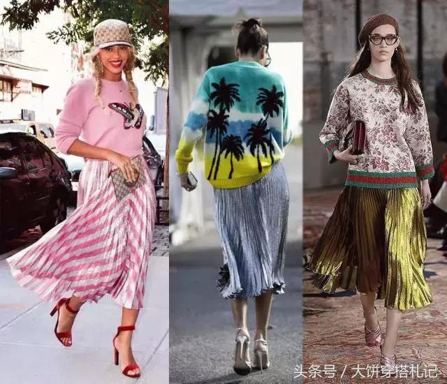 不同颜色百褶裙穿搭春天,不同身高百褶裙长度