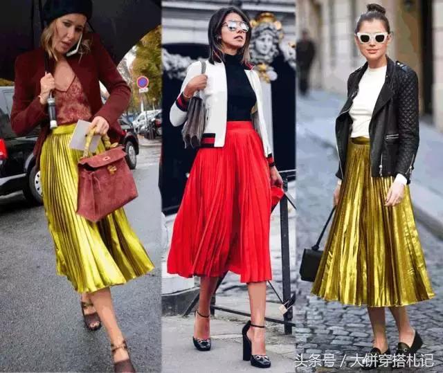 不同颜色百褶裙穿搭春天,不同身高百褶裙长度