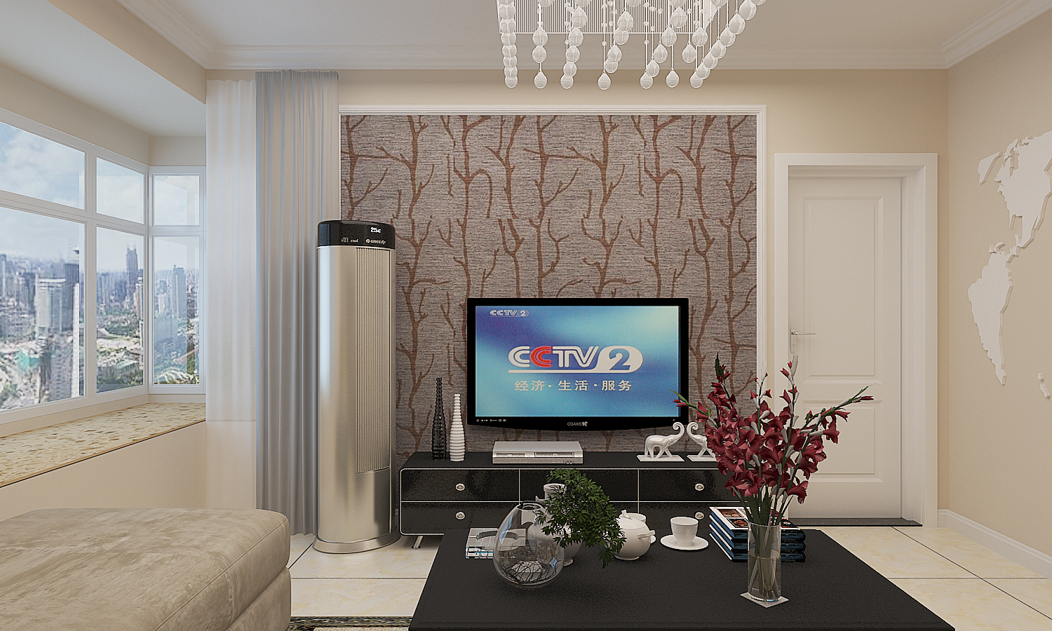 凤凰城装修效果图118平,众美凤凰城一期圆弧形阳台