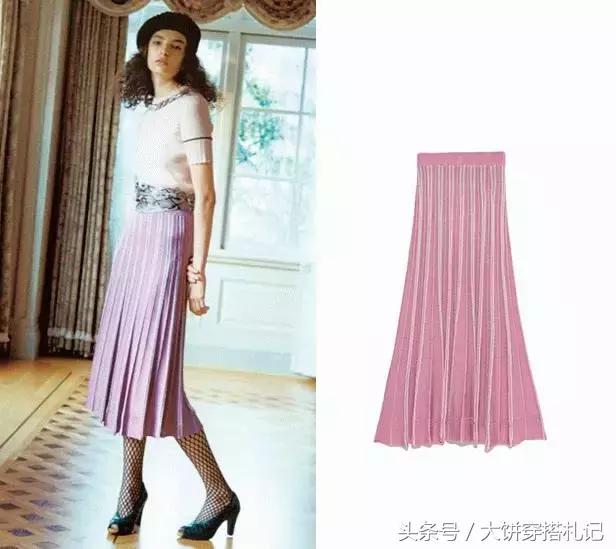 不同颜色百褶裙穿搭春天,不同身高百褶裙长度