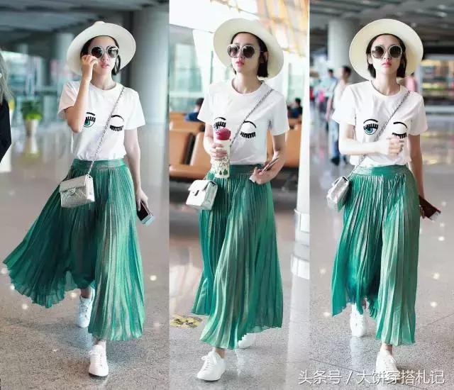 不同颜色百褶裙穿搭春天,不同身高百褶裙长度
