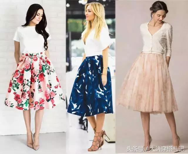 不同颜色百褶裙穿搭春天,不同身高百褶裙长度