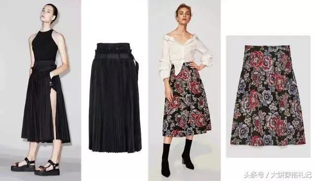 不同颜色百褶裙穿搭春天,不同身高百褶裙长度