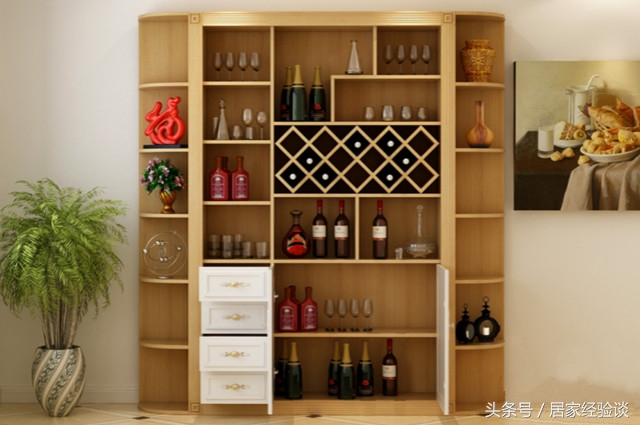 室内酒架设计效果图,现代极简酒架设计效果图