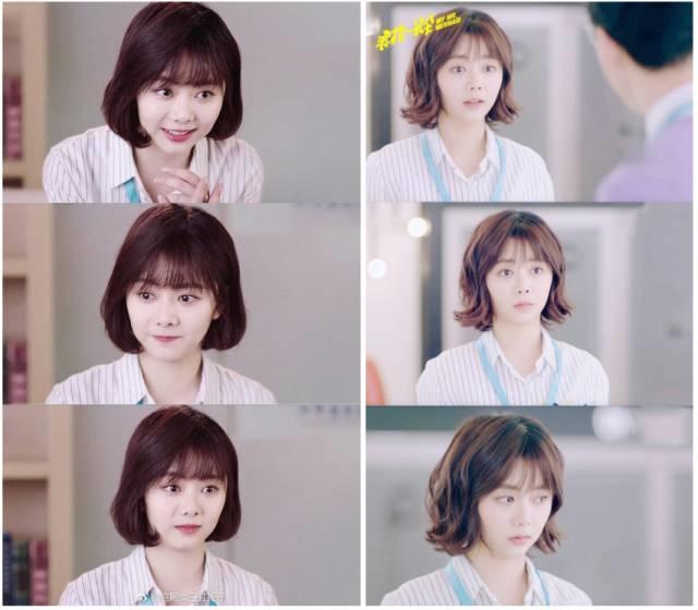 谭松韵小圆脸图,圆脸的谭松韵迷人的短发梨花头