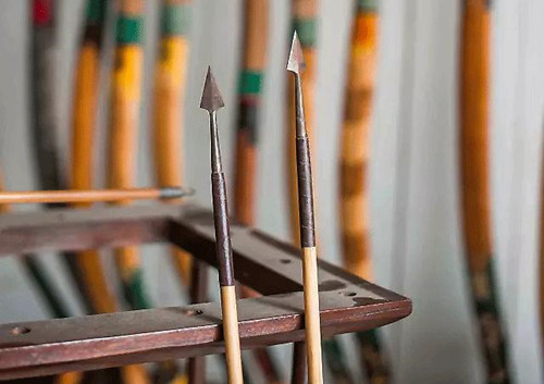 聚元号传统牛角反曲弓制作,聚元号牛角弓制作