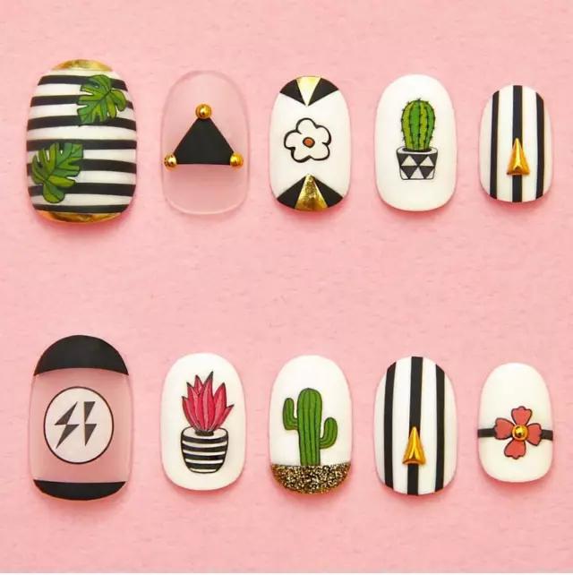 美甲推荐款式仙女,美甲推荐小花