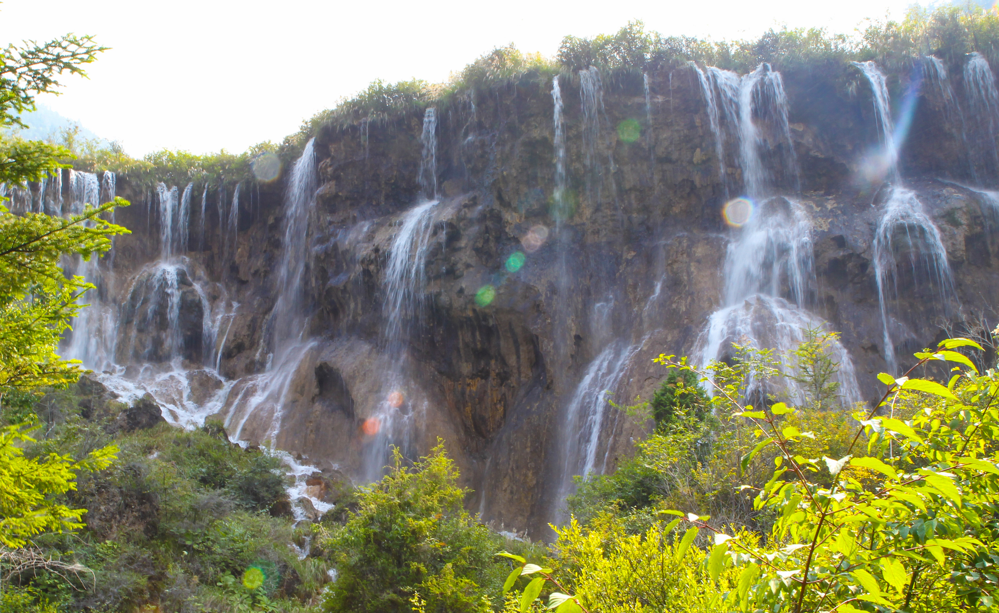 地震前的九寨沟美景,航拍地震前九寨沟所有景点