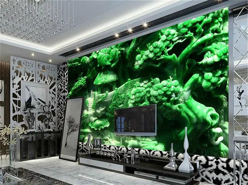 玉雕背景墙,岫岩玉雕背景墙