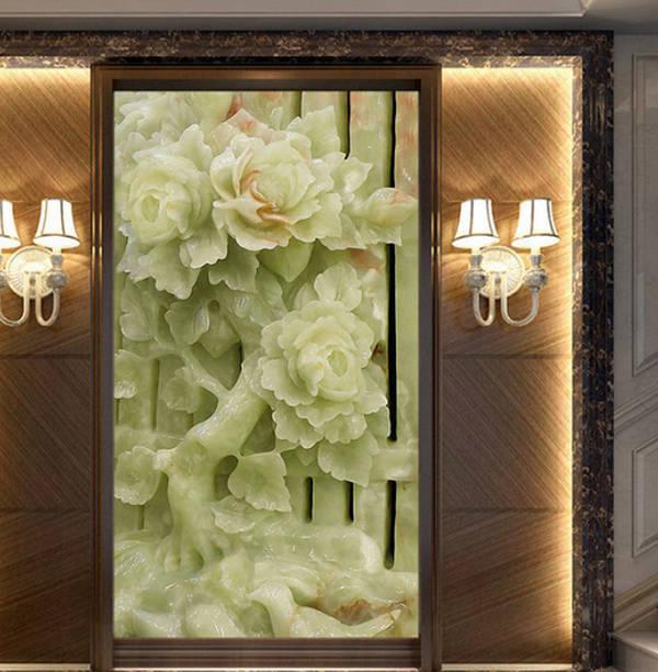 玉雕背景墙,岫岩玉雕背景墙