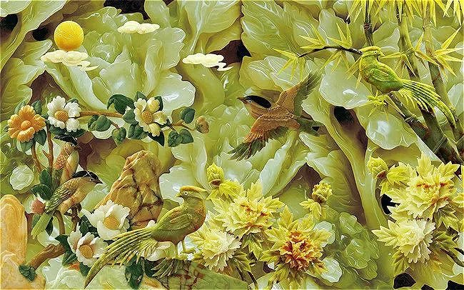 玉雕背景墙,岫岩玉雕背景墙