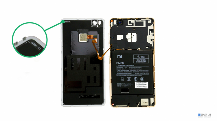 拆解小米手机,小米4s手机拆解