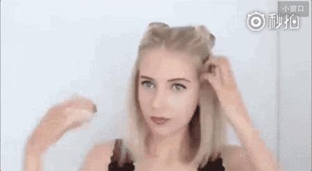 头发乱怎么扎低丸子头,头发尴尬期的各种扎法