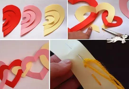 爱心简单折纸手工幼儿园,3-6岁幼儿折纸手工爱心