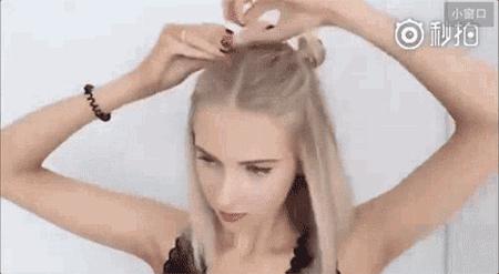 头发乱怎么扎低丸子头,头发尴尬期的各种扎法