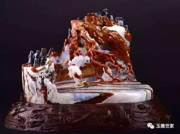 印度七彩玛瑙雕刻作品,印度七彩玛瑙作品欣赏