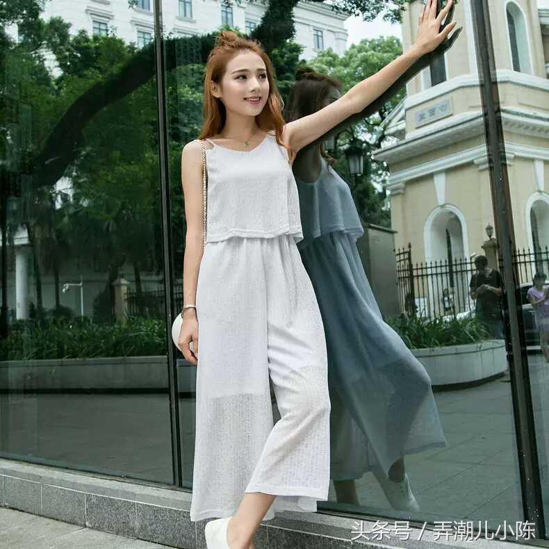 今年超火的阔腿裤穿搭显高,阔腿裤穿出长腿