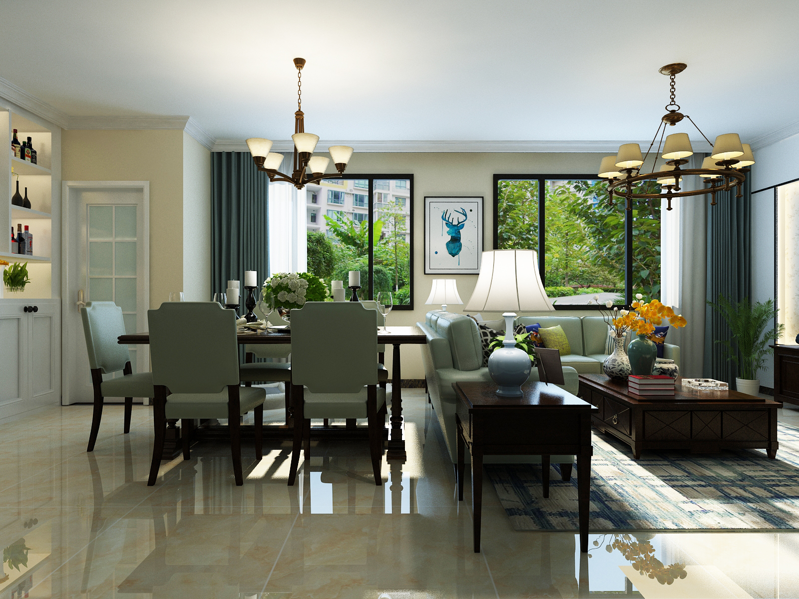 美式轻奢风格全屋家具定制,美式家具装修风格全屋