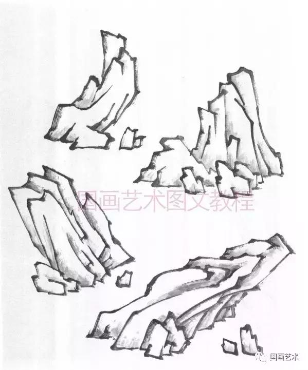 山水画教程300例,山水画技法基础入门