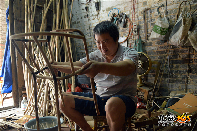 正宗手工编织藤椅,真藤编织藤椅教程