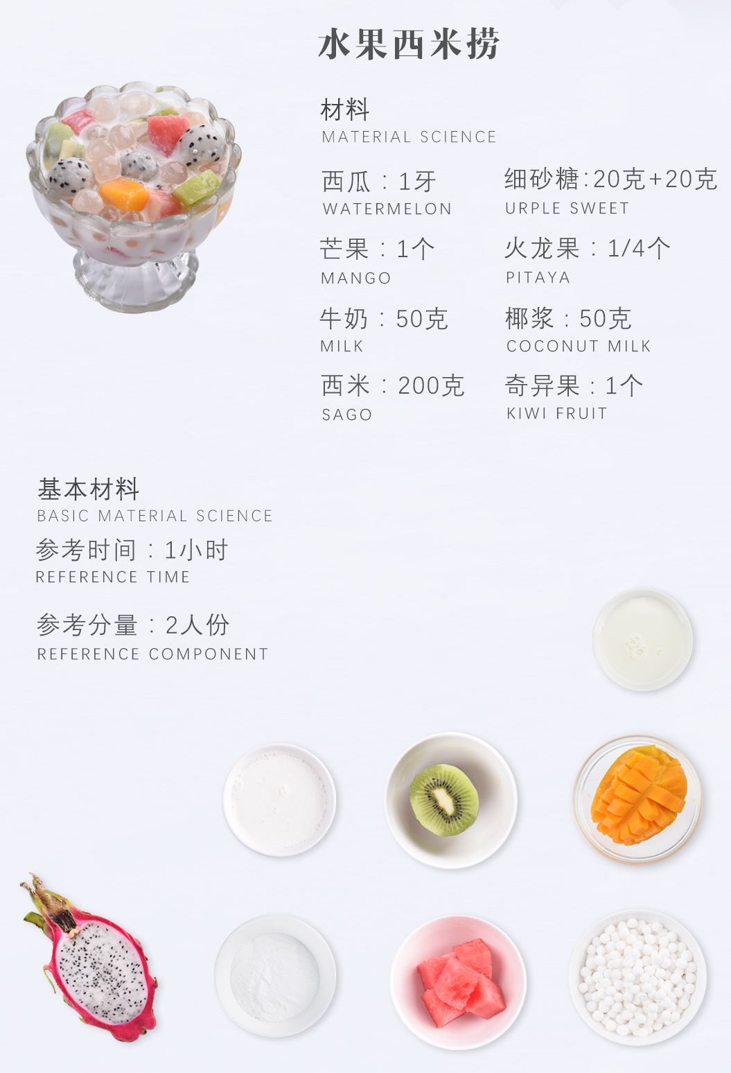 水果西米捞做法,新手甜品教程