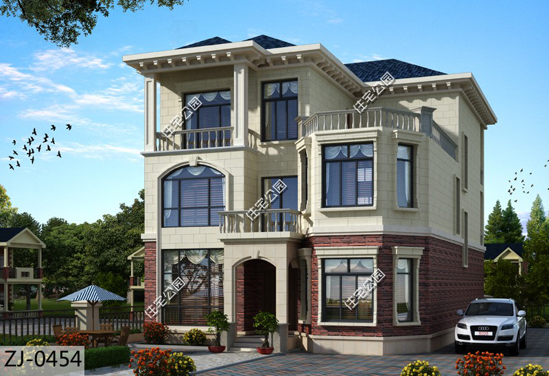 面宽20米进深10米别墅双拼,面宽18米进深10米二层别墅