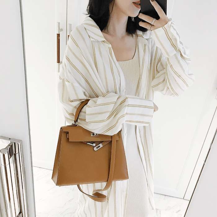 经典百搭条纹衬衫,条纹衬衫一衣多穿系列风格