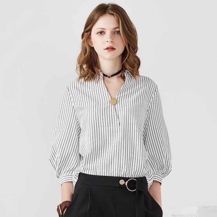 经典百搭条纹衬衫,条纹衬衫一衣多穿系列风格