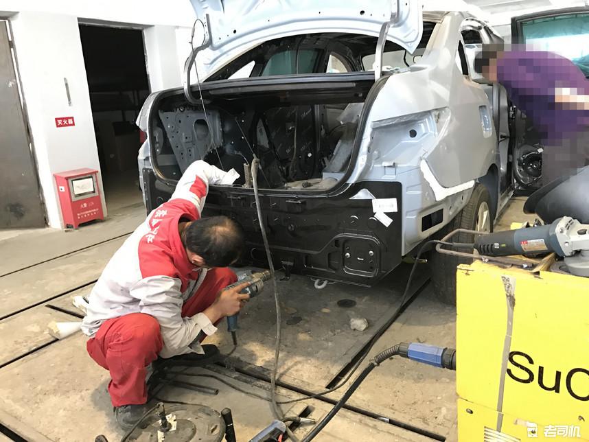 事故车钣金修复,事故车维修钣金全过程