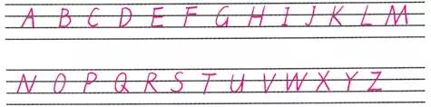 aoeiu26个字母怎么书写,英文二十六个字母考试写法
