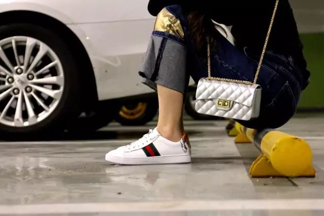 古琦印花小白鞋,古琦小白鞋同款