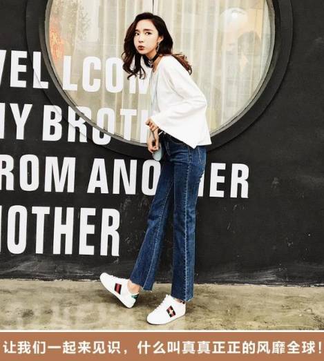 古琦印花小白鞋,古琦小白鞋同款