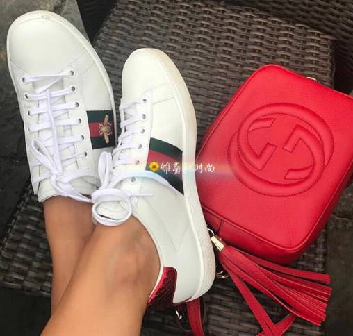 古琦印花小白鞋,古琦小白鞋同款