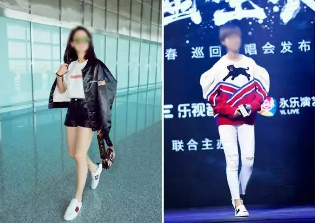 古琦印花小白鞋,古琦小白鞋同款