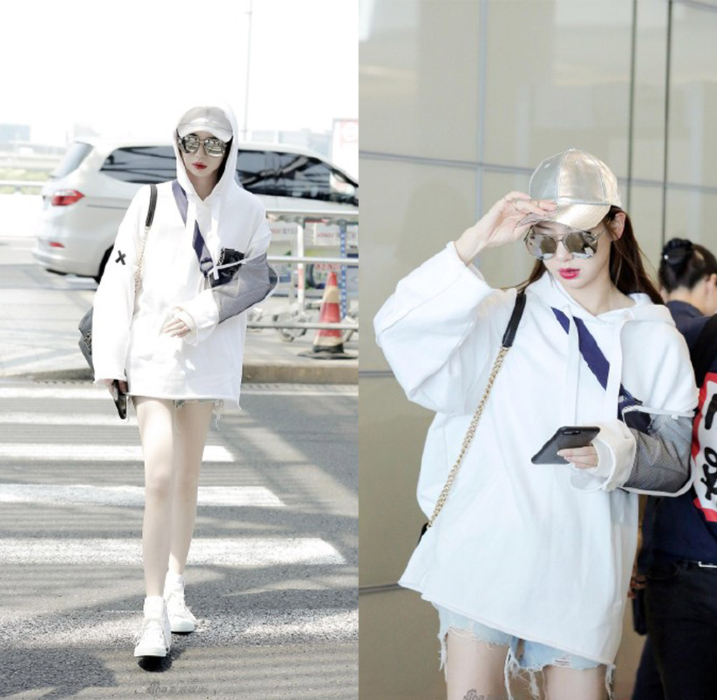 带货女王杨幂全集,杨幂同款卫衣白色款爆款