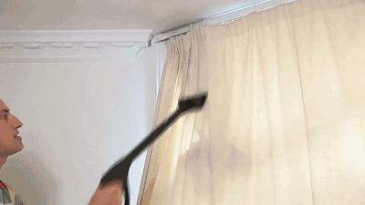 窗帘脏了不用拆不用机洗教你一招,清洗窗帘三步骤学会了省时又省力